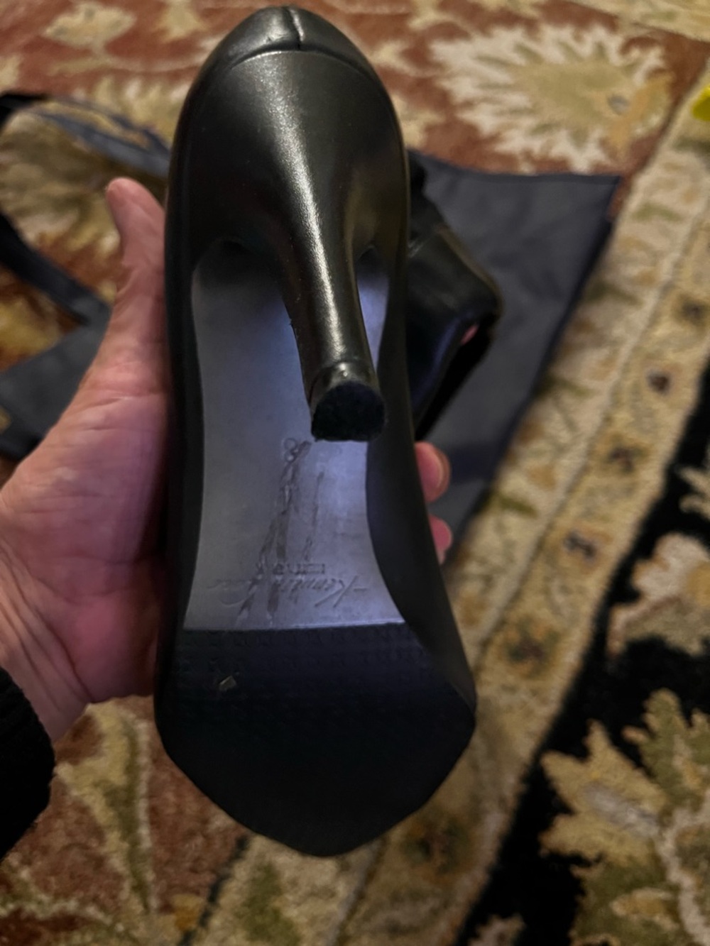 Kenneth Cole Black Heeled Boots - Picture 2 of 8
